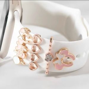 NEW IN PACKAGE! Disney 4pc Apple Watch Charms Minnie Mouse Rose Gold